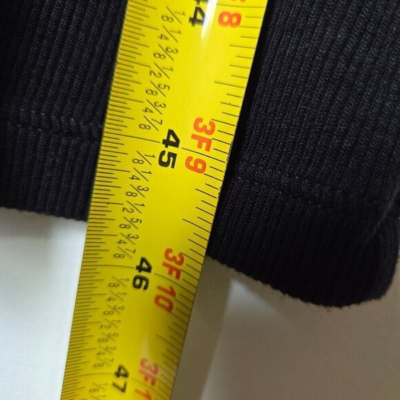 EUC OLD NAVY RIBBED SCOOP NECK BODYCON BLACK MIDI TANK DRESS SIZE SMALL - Picture 13 of 13